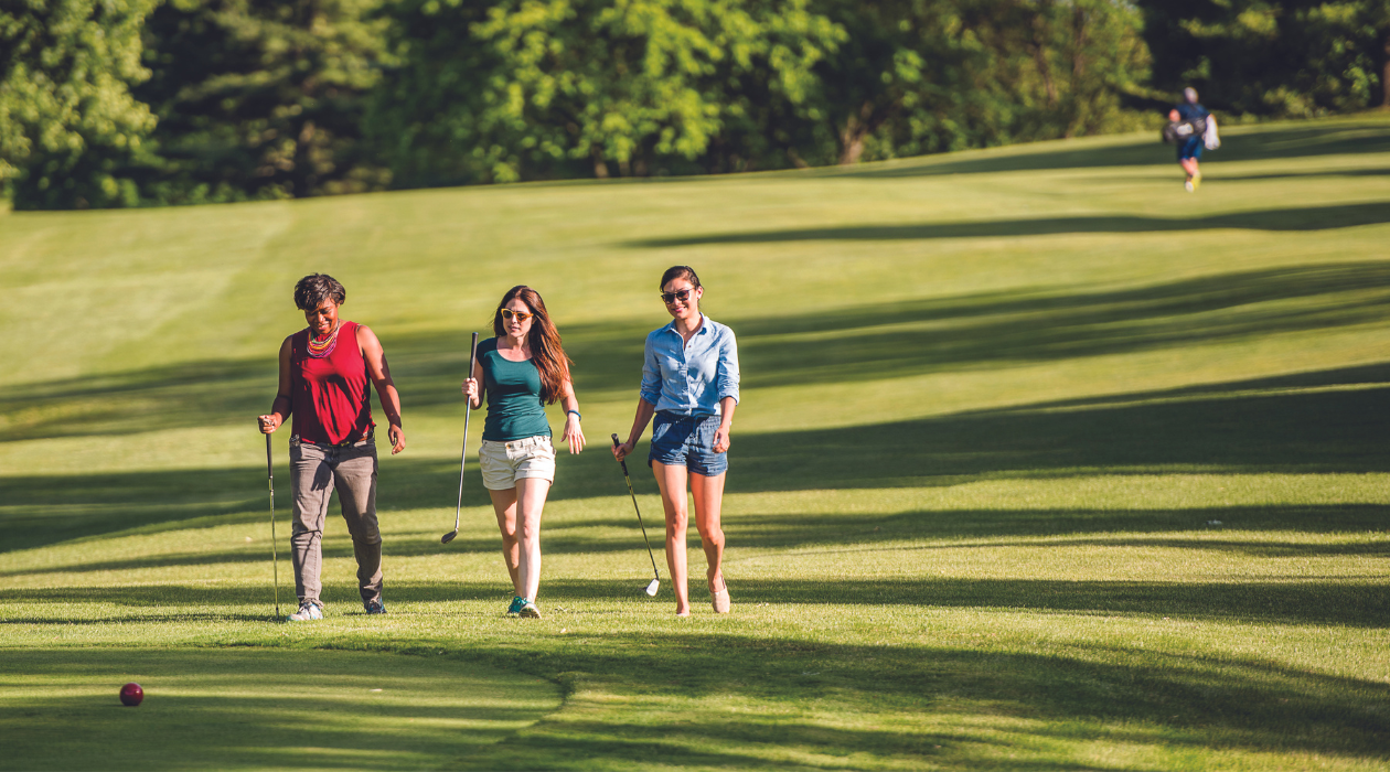 3 women golfing at McCann Golf Course Poughkeepsie